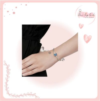 Hạt charm xỏ DIY đính đá PNJSilver cung Kim Ngưu