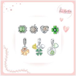 Hạt Charm Bạc Nữ DIY Đính Đá