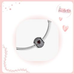 Hạt charm xỏ DIY Silver hình dẹt tròn